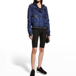 Blank Noir Skyfall Camo Aviator Metallic Blue Jacket Size Medium